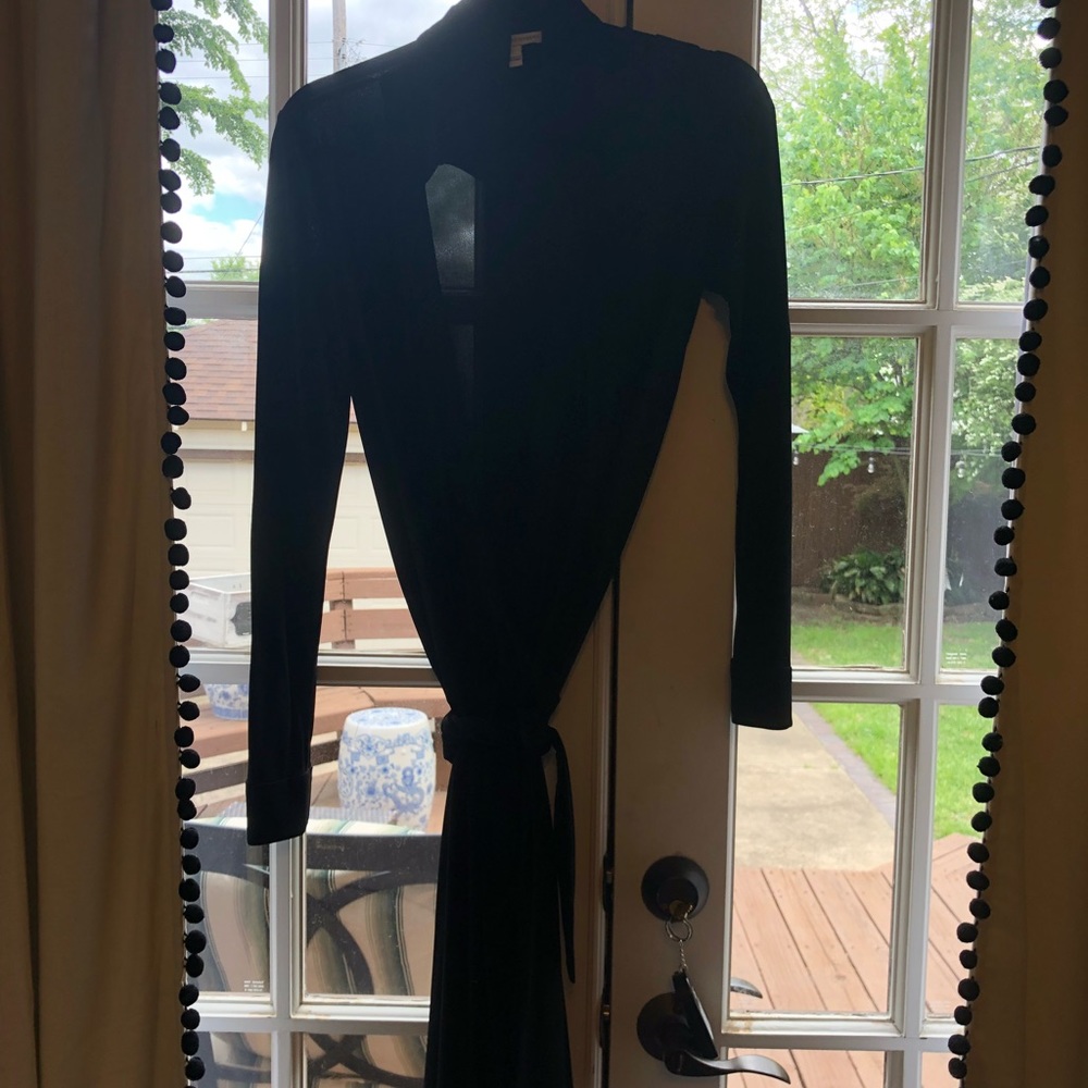 Black DVF wrap dress